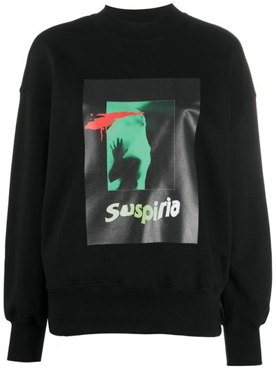 Msgm Suspiria Print Sweatshirt In Black