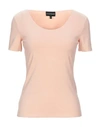 Emporio Armani T-shirts In Pale Pink