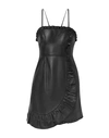 ALEXA CHUNG ALEXACHUNG WOMAN MINI DRESS BLACK SIZE 2 SOFT LEATHER,15071965CB 2