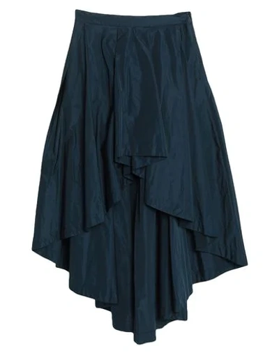 Pinko Knee Length Skirts In Dark Blue