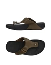 Fitflop Toe Strap Sandals In Military Green