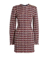 BALMAIN CHECK TWEED DRESS,15954875