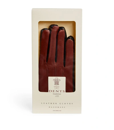 Dents Leather Unlined Gloves In Brown
