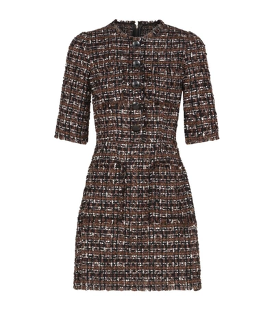 Dolce & Gabbana Horn-buttons Tweed Short Dress