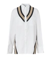 BURBERRY STRIPE-TRIM SHIRT,15964962