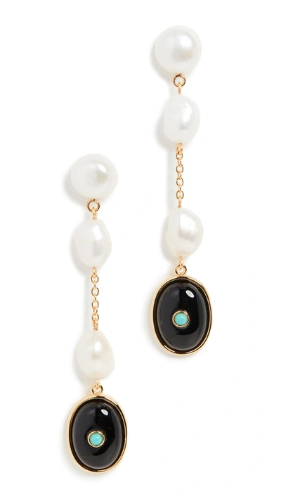 Lizzie Fortunato Bon Vivant Earrings In Silver/pearl