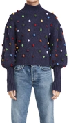 FARM RIO COLORFUL DOTS SWEATER