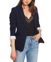 1.state One-button Stretch Crepe Blazer In Solid Blue