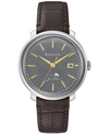 Bulova Men's Frank Sinatra Collection Brown Leather Strap Watch 40mm In Brown