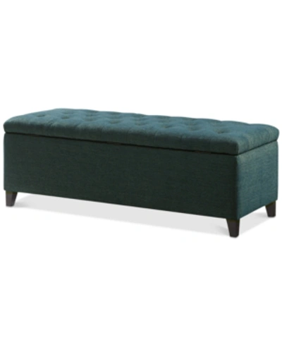Furniture Ariana Tufted Storage Bench In Peacock