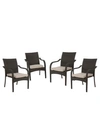 NOBLE HOUSE KAMAL STACKING CHAIRS, SET OF 4