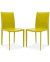 Safavieh Karna Dining Chair (set Of 2) In Yellow