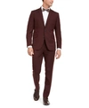 KENNETH COLE UNLISTED MEN'S SOLID STRETCH SLIM-FIT SUIT