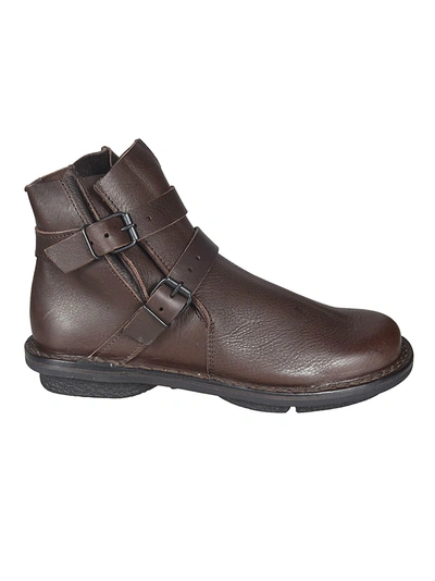 Trippen Buckled Ankle Boots In Brown