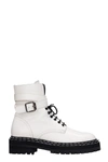 OFFICINE CREATIVE PROVENCE COMBAT BOOTS IN WHITE LEATHER,11553780