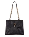 ERMANNO SCERVINO BLACK MEDIUM LAMINATED FAUBOURG BAG,11554104