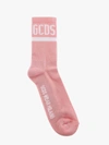 Gcds Logo Embroidered Ankle Socks In Pink