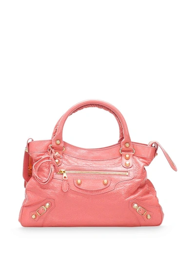 Pre-owned Balenciaga Motocross Classic City Tote Bag In Pink