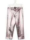 DSQUARED2 METALLIC-EFFECT TROUSERS