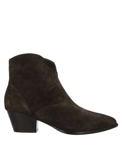 Ash Woman Ankle Boots Military Green Size 6 Calfskin