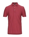 Gran Sasso Polo Shirts In Brick Red