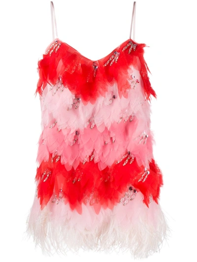 Pucci X Koché Embellished Feather Top In Pink