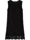 Dolce & Gabbana Lace-overlay Sleeveless Minidress In Black