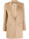 MAX MARA CROP-SLEEVE SINGLE-BREASTED BLAZER