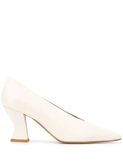 Bottega Veneta Almond 75 Pumps In Nappa Leather In White