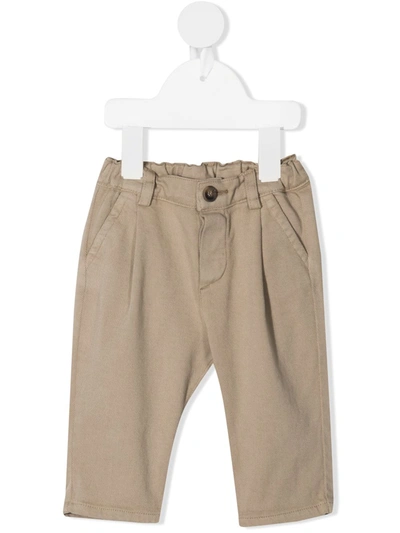 Zhoe & Tobiah Babies' Straight-leg Chino Trousers In Nude