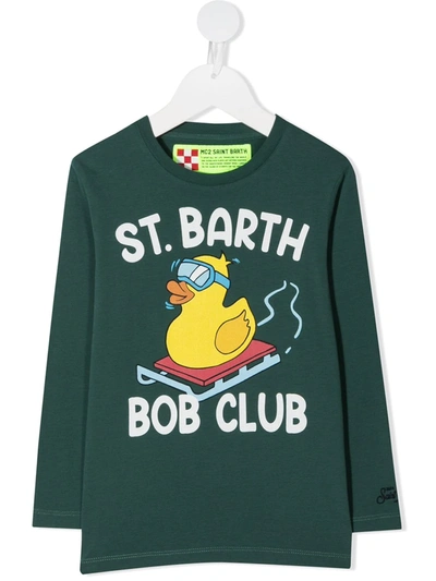 Mc2 Saint Barth Kids' Graphic Rubber Duck Sweatshirt In Green