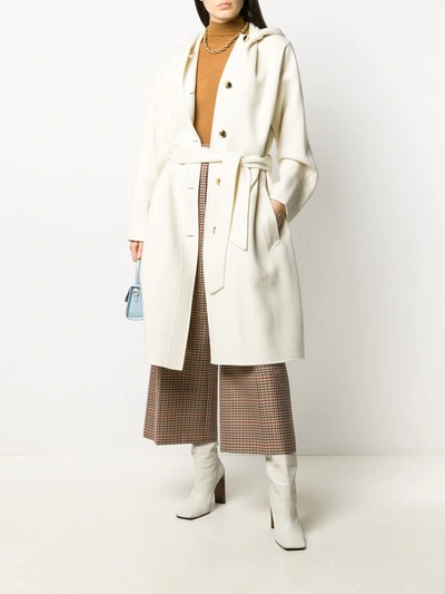 Joseph Belted Mid-length Coat In Neutrals