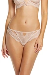 Thistle & Spire Kane Cutout Lace Thong In Blush