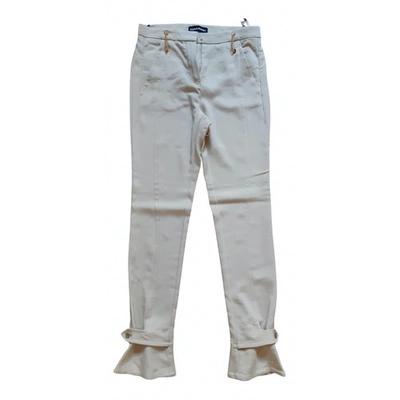 Pre-owned Sonia Rykiel Slim Pants In Ecru