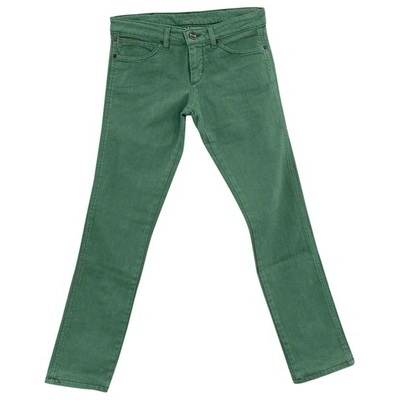 Pre-owned Wrangler Straight Jeans In Green