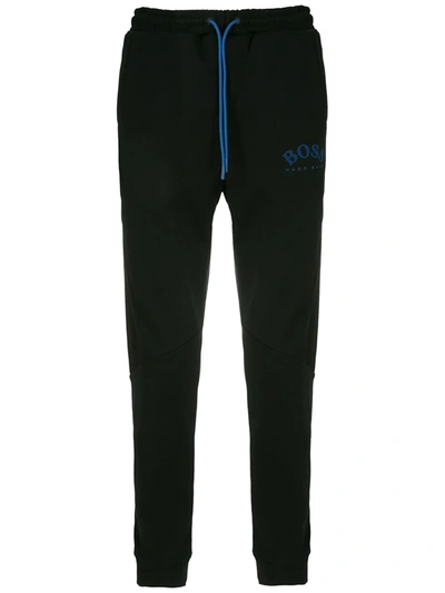 Hugo Boss Logo-print Slim-leg Track Pants In Black