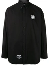 AAPE BY A BATHING APE APE SILHOUETTE BUTTON-DOWN SHIRT