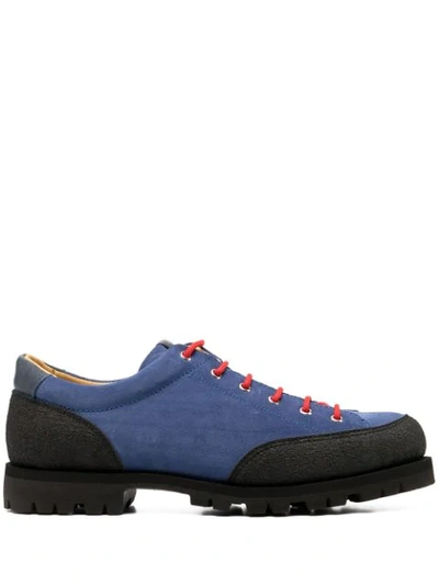 Paraboot Montana Colour-block Derby Shoes In Blue