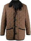 MACKINTOSH CHECK-PRINT DIAMOND-QUILT JACKET