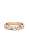 DE BEERS 18KT ROSE GOLD THE PROMISE SMALL ROUND BRILLIANT DIAMOND RING