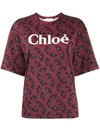 CHLOÉ PAISLEY PRINT LOGO T-SHIRT