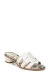 Sam Edelman Illie Logo Slide Sandals Women's Shoes In Modern Ivory Leather