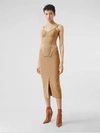 BURBERRY Technical Cashmere and Stretch Nylon Corset Dress
