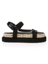 3.1 Phillip Lim Noa Croc-embossed Leather Platform Sport Sandals In Black