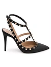 Valentino Studded Leather Decollete Pumps In Black