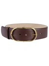 Dolce & Gabbana Oval Buckle Belt In Brown