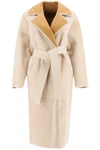 BLANCHA TWO-TONE REVERSIBLE SHEARLING COAT,20007303 IVCAM