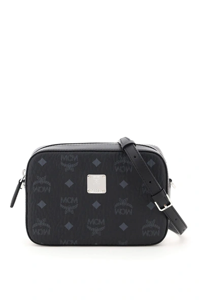 Mcm Women's Visetos Original Camera Bag In Black,grey