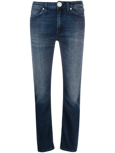 Dondup Distressed-effect Slim-fit Trousers In Blue