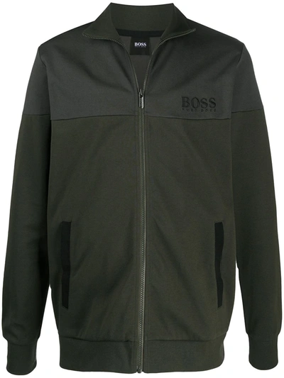 Hugo Boss Panelled Lightweight Jacket In Green